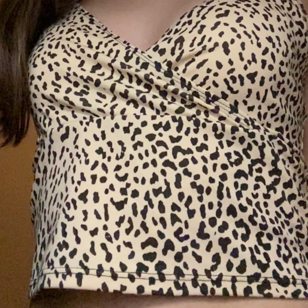 cheetah amara tank top